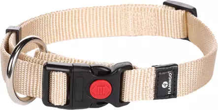 Säädettävä panta pistolukolla Ziggi nylon beige Flamingo - Koiran pika- ja pistolukkopannat - 057663 - 1