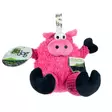 Pehmopossu Checkers Sitting Pig 20cm pinkki Godog - Koiran pehmolelut - 052183 - 2