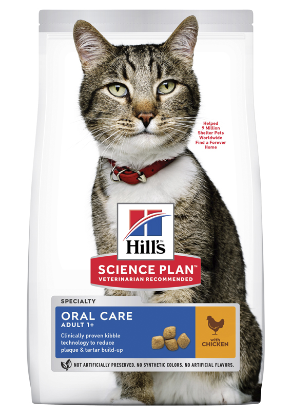 Cat Oral Care Hill's Science Plan - Kissan kuivaruoat aikuisille kissoille - 000143 - 1