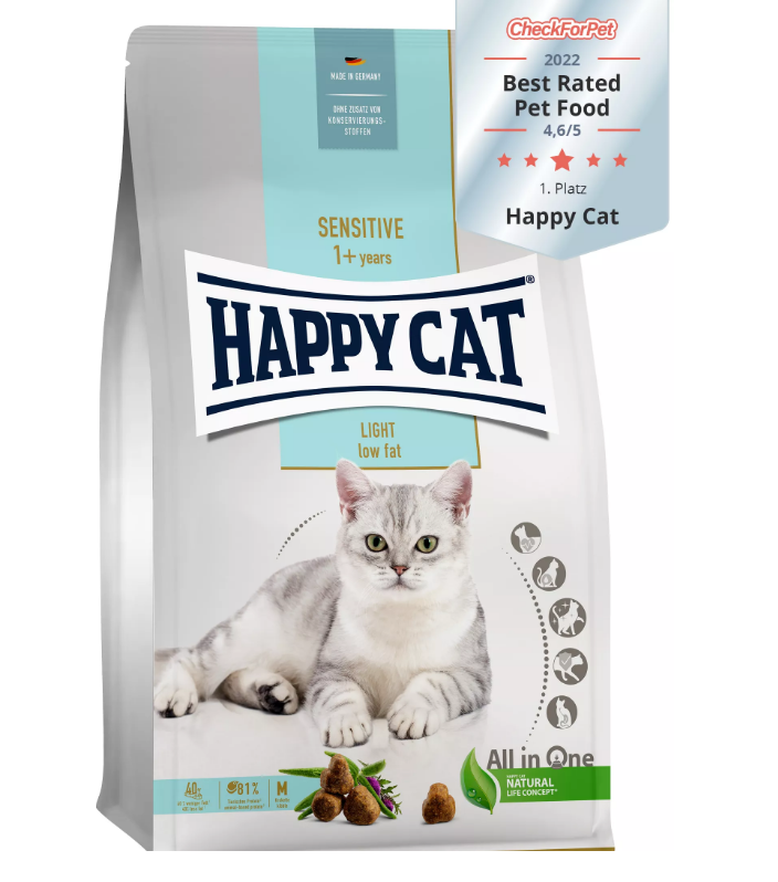 Cat adult sensitive Light 300g Happy Cat - Kissan kuivaruoat aikuisille kissoille - 024763 - 2