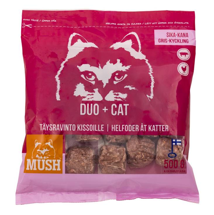 DUO+ Cat sika kana 500g MUSH - Kissan pakaste täysravinnot - 011593 - 1