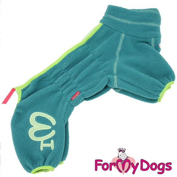 Fleecehaalari turkoosi-sininen urosmalli For My Dogs - Koiran haalarit - 037293 - 1