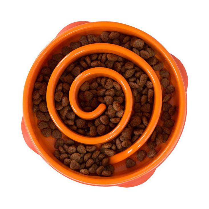Fun Feeder Slo-Bowl S 20,5x5cm oranssi Outward Hound - Aktivoivat ja ahmimisenesto ruokakupit - 039003 - 1