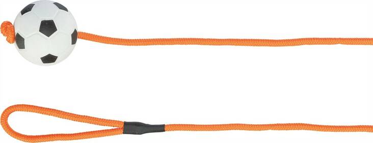 Jalkapallo 6cm 1m narulla kelluva Trixie - Koiran pallot ja heittolelut - 039823 - 1