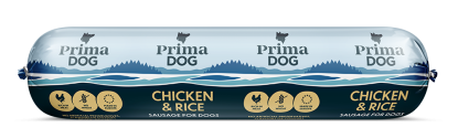 Kana- riisi makkara 800g PrimaDog - Koiran säilykkeet aikuisille koirille - 022313 - 2