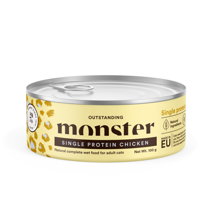 Kana Single Protein 100g / 200g purkki monster Cat - Aikuisten kissojen säilykkeet - 023713 - 1