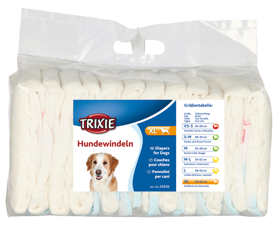 Koiran vaippa XL 12kpl Trixie - Juoksuaika- ja pissasuojat - 017583 - 1