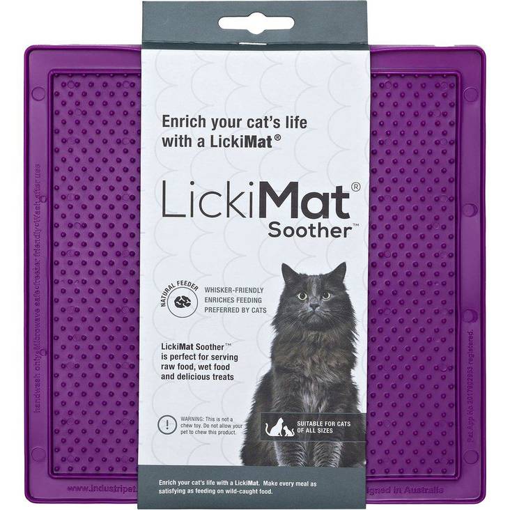 LickiMat Cat Soother 20x20cm lila - Kissan aktivointilelut - 038453 - 1