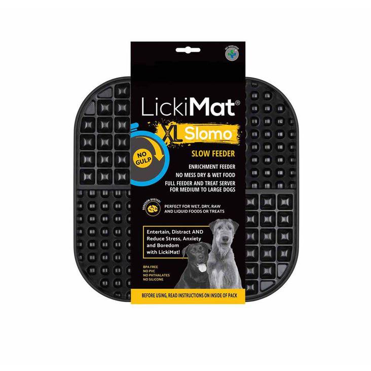LickiMat Slomo XL nuolumatto 30x30cm musta - Koiran aktivointilelut - 038583 - 1