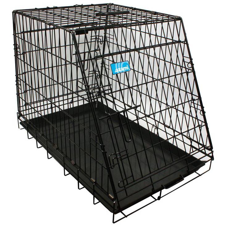 Metallihäkki 78x49x57cm vino sivu musta - Koiran metallihäkit - 003223 - 1