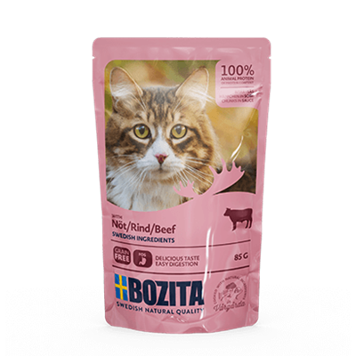 Naudanliha 85g pss kastike Bozita cat - Aikuisten kissojen säilykkeet - 016723 - 1
