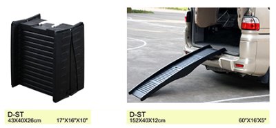 Nousuramppi 152x40cm max.40kg mus/muovi - Koiran autoilutarvikkeet - 009853 - 1