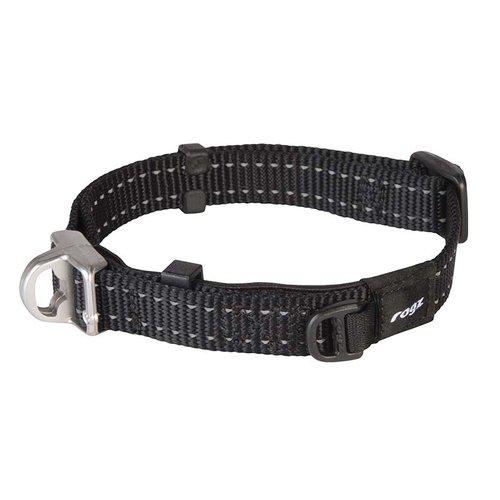 Nylonpanta Safety Collar joustavalla turvalukolla musta Rogz - Koiran erikoispannat - 011983 - 1