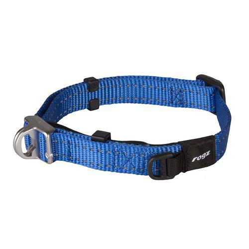 Nylonpanta Safety Collar joustavalla turvalukolla sininen Rogz - Koiran erikoispannat - 025193 - 1