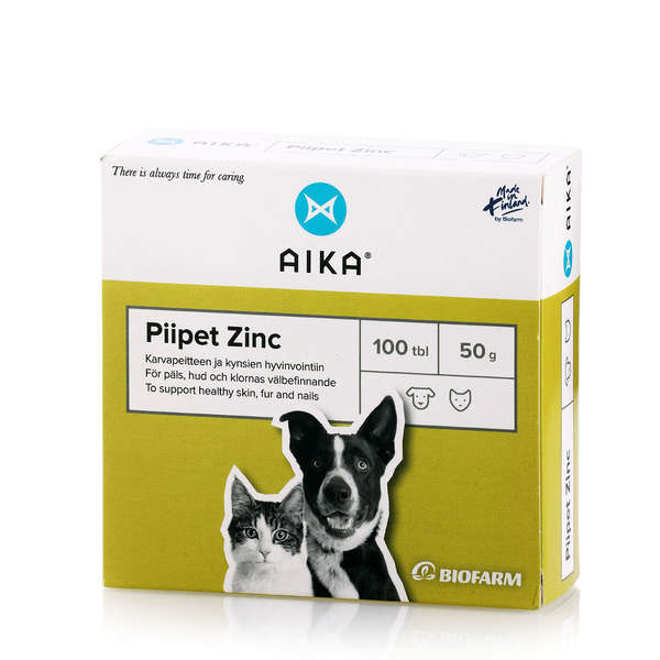Piipet Zink 100tabl 50g AIKA Biofarm - Koiran kivennäiset ja vitamiinit - 000673 - 2