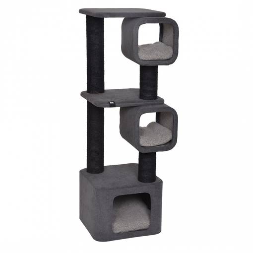 Raapimapuu Akita tummanharmaa 37x37x111cm Ebi - Kissan keskikokoiset raapimapuut - 018773 - 1