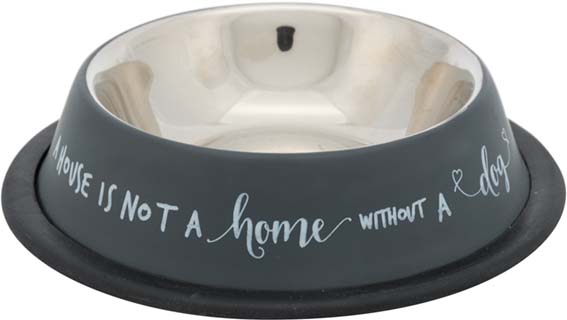 Ruokakuppi Home Dog harmaa / teräs Trixie - Koiran metallikupit ja telineet - 018483 - 1
