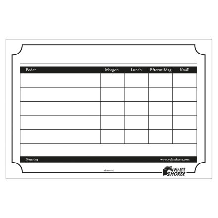 Ruokintataulu 20x29cm valkoinen V-Plast - Hevosen ruokinta-astiat ja ämpärit - 020483 - 1