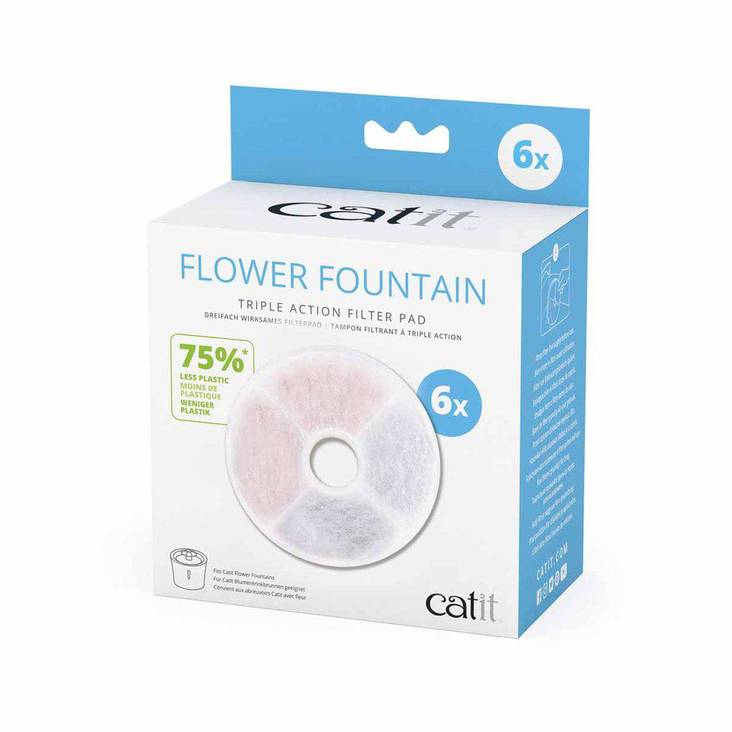 Suodatin 6kpl Catit Flower vesiautomaattiin - Kissan ruokinta- ja vesiautomaatit - 015013 - 1