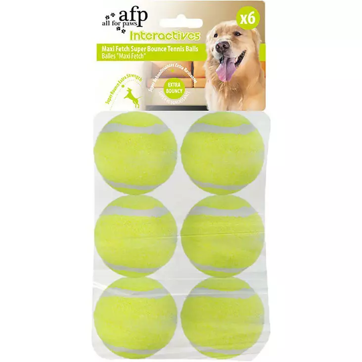 Tennispallo 6kpl 6,5cm Super Bounce AFP - Koiran pallot ja heittolelut - 009063 - 1