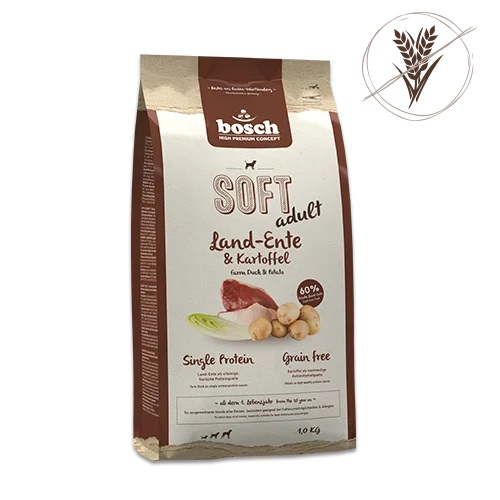 Ankka - Peruna 1kg grain free Soft Bosch - Koiran kuivaruoat aikuisille koirille - 041233 - 1