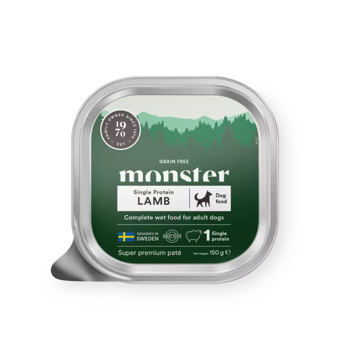 Lammas pate 150g monster Dog - Koiran säilykkeet erityisruokavaliot - 052653 - 1