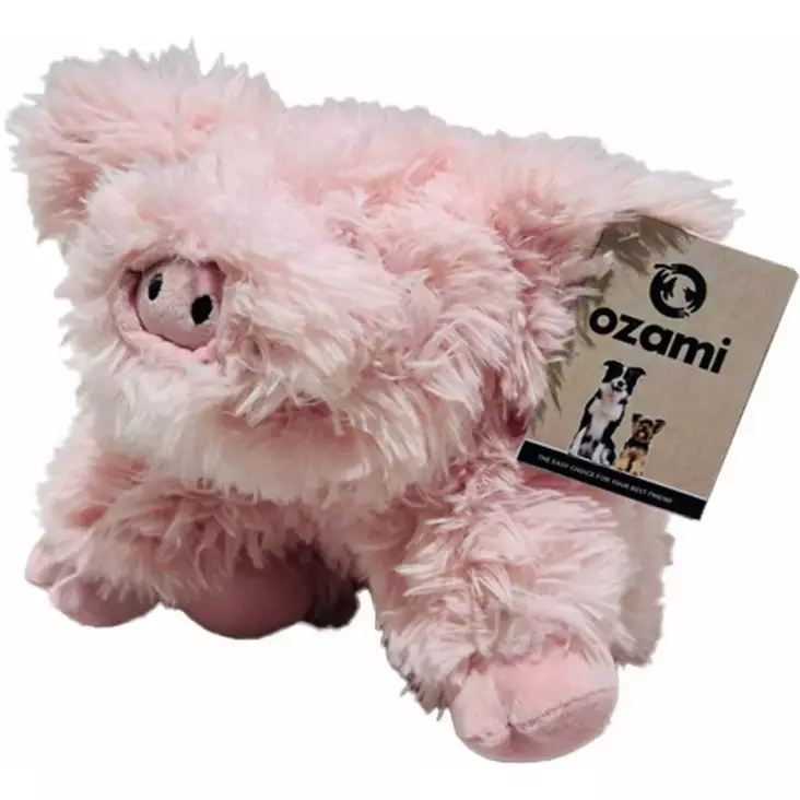 FurryFarm Pehmopossu pitkäkarvainen pinkki 30cm OZami - Koiran pehmolelut - 053843 - 1