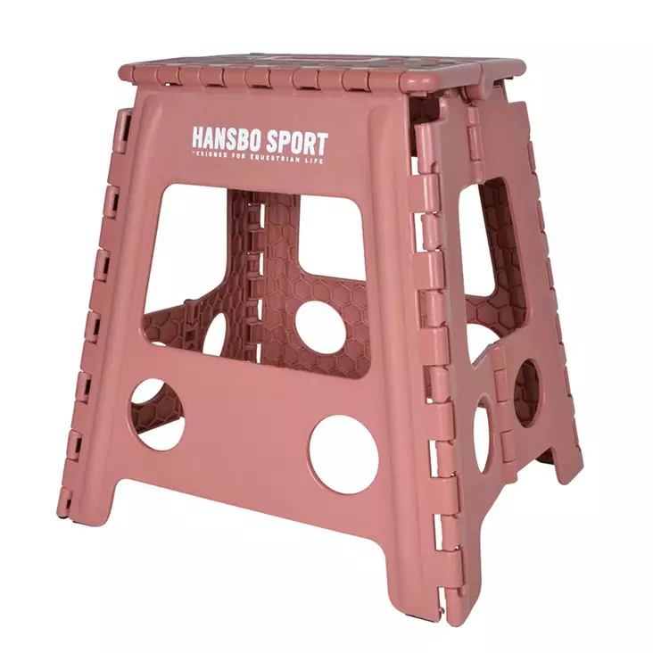 Jakkara kokoontaitettava roosa muovia Hansbo Sport - Telineet, koukut ja ripustimet - 056673 - 1