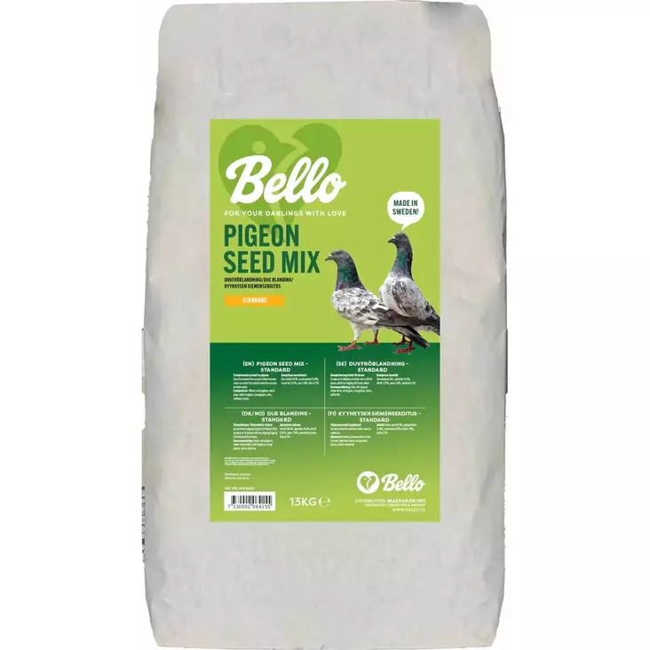 Kyyhkyn täydennysrehu Standard Pigeon seed mix 13kg Bello - Lemmikkilintujen ruoka - 060173 - 1
