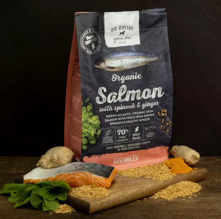 Adult Salmon with Spinach and Ginger Go Native - Koiran kuivaruoat aikuisille koirille - 033663 - 2