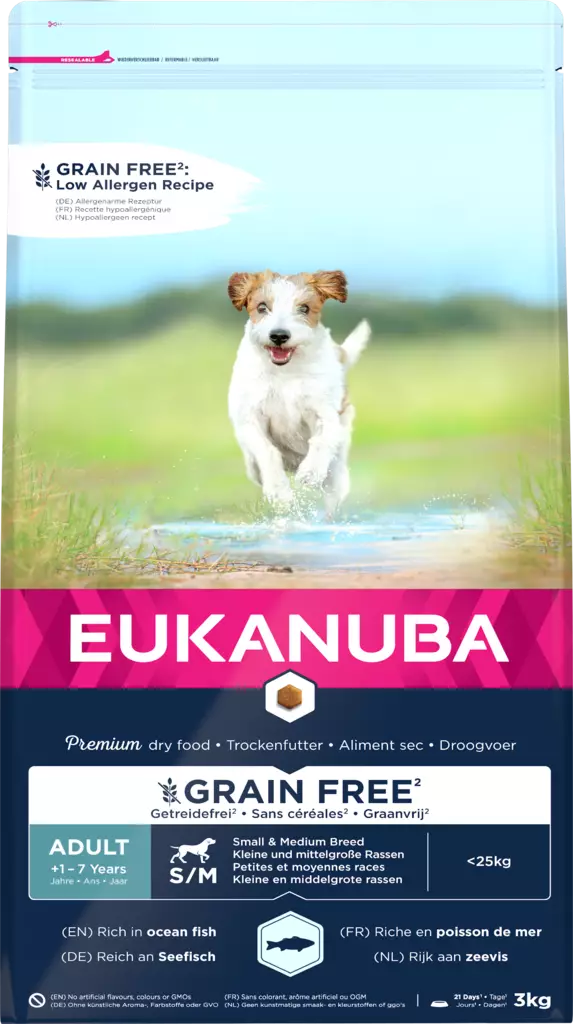 Adult Small/Medium Grain Free Ocean Fish Eukanuba - Koiran kuivaruoat aikuisille koirille - 027123 - 1