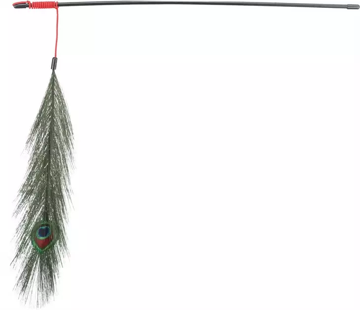 Onkilelu Riikinkukkosulka 47cm Trixie - Kissan huiskat ja onkilelut - 047513 - 1