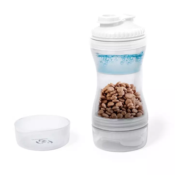 Vesi- ja ruokapullo Combo 330ml + 280ml kirkas Doggyroller - Koiranruoan säilytys ja annostelu - 057173 - 1