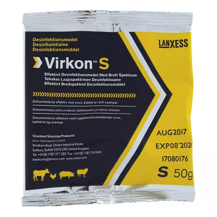 Desinfiointiaine Virkon S 50g pss - Eläinsuojan pesu ja desifiointi - 053713 - 1