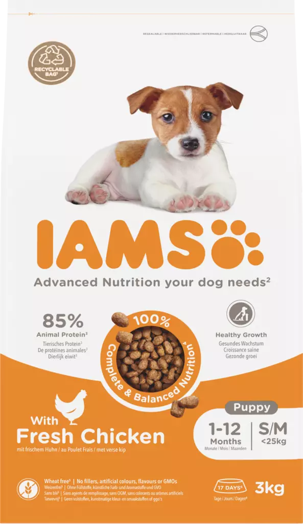 Dog Puppy Small / Medium chicken Iams Advanced Nutrition - Kuivaruoat pennuille ja kasvatukseen - 000533 - 1