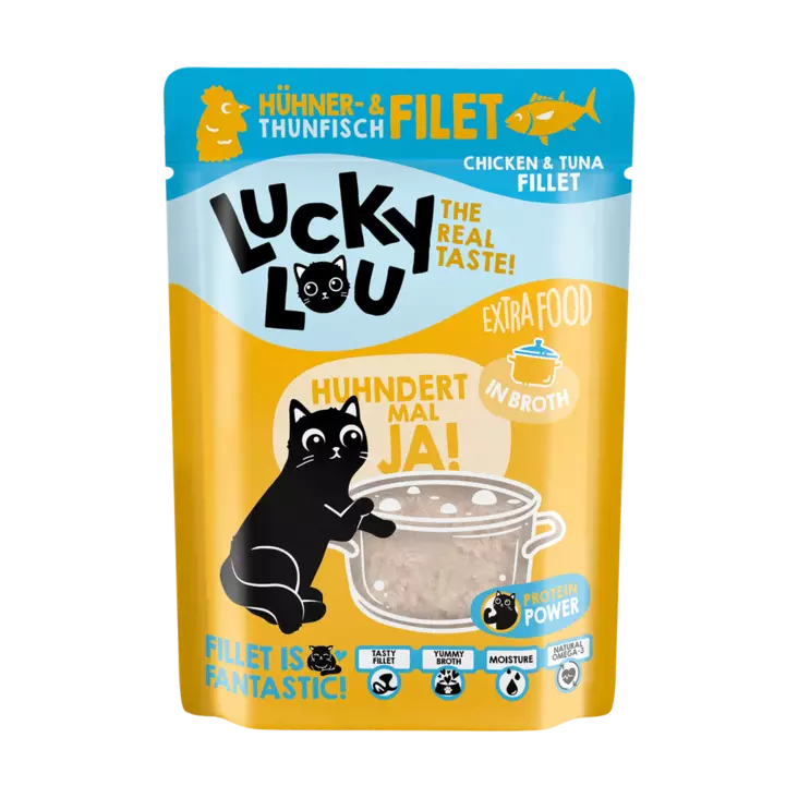 Extra kana - tonnikalafile liemi 70g ps Lucky Lou - Aikuisten kissojen säilykkeet - 051093 - 1