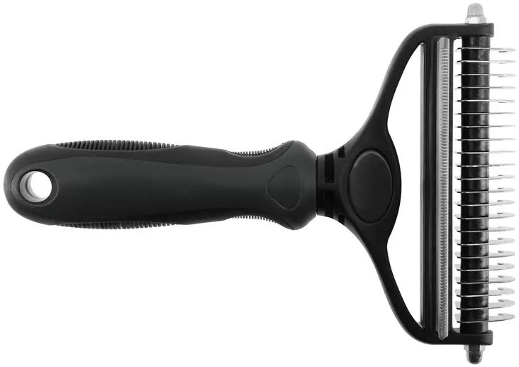 Pohjavillanpoistaja 2in1 musta Hippotonic - Hevosen harjat, suat ja letitys - 055083 - 1