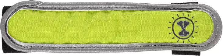 Heijastava turvanauha Ulgur LED valoilla 16x3,5cm keltainen Flamingo - Koiran heijastimet ja turvavalot - 059813 - 1