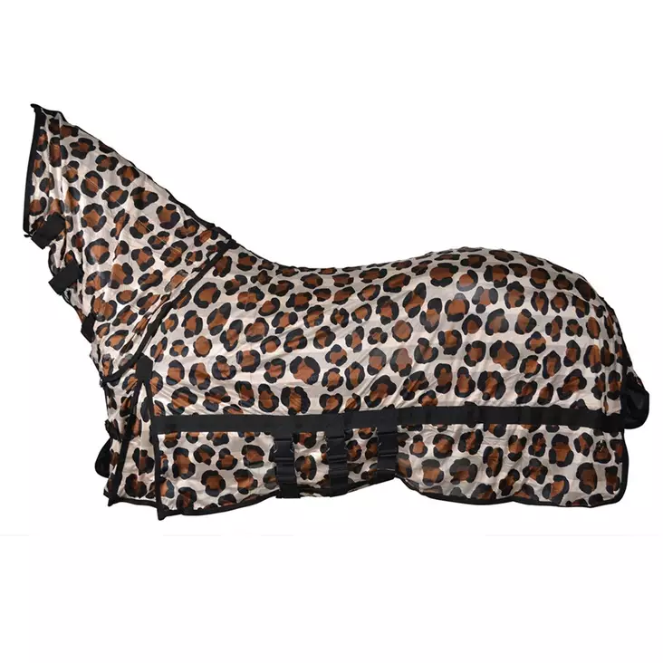 Hyönteisloimi kaulakappaleella Safari Breeze leopardikuosi Hansbo Sport HS - Hevosen hyönteis- ja UV-loimet - 056683 - 1