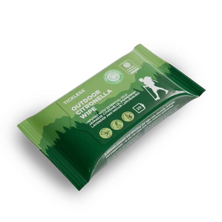 Ihmisten hyönteispyyhe Citronella 20kpl Tickless - Koiraurheilijan asusteet - 058023 - 1