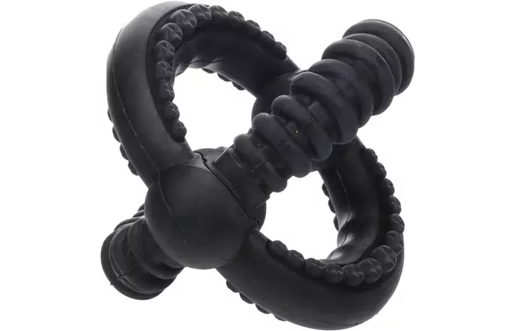 Jaettava kumirengas Tupla 16,5x14cm musta Flamingo - Koiran vinyyli-, latex- ja valolelut - 050733 - 1