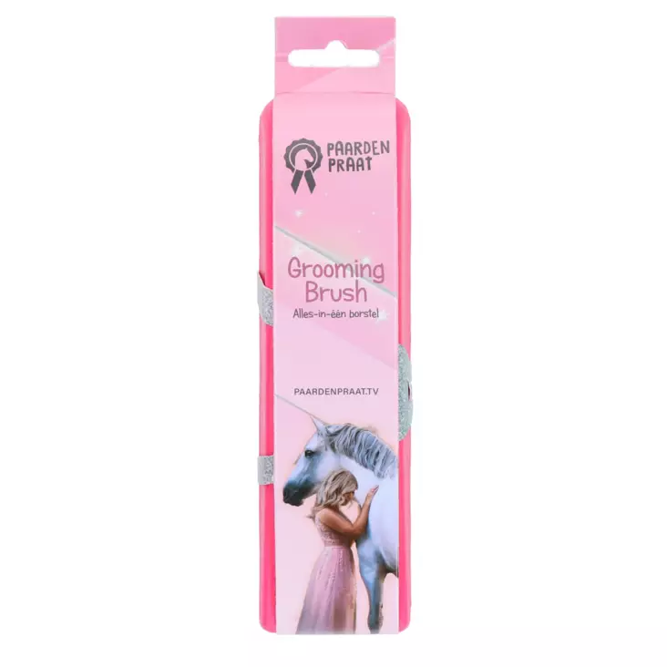 Hoitoharja Grooming Brush M 17,5cm pinkki Paardenpraat - Hevosen harjat, suat ja letitys - 057323 - 1