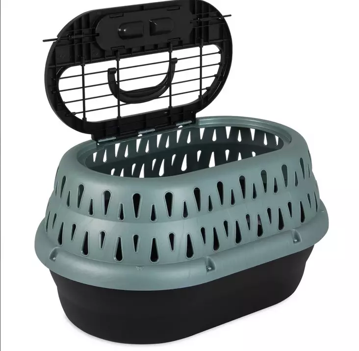 Kantoboxi Top Load päältä avattava vihreä-musta Petmate - Kissan muoviboxit - 047613 - 1