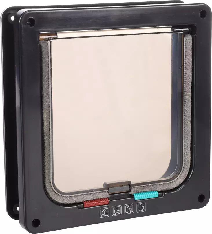 Kissanluukku 4-way 20x19,2cm tummanharmaa Flamingo - Kissan luukut ja turvaverkot - 048733 - 1