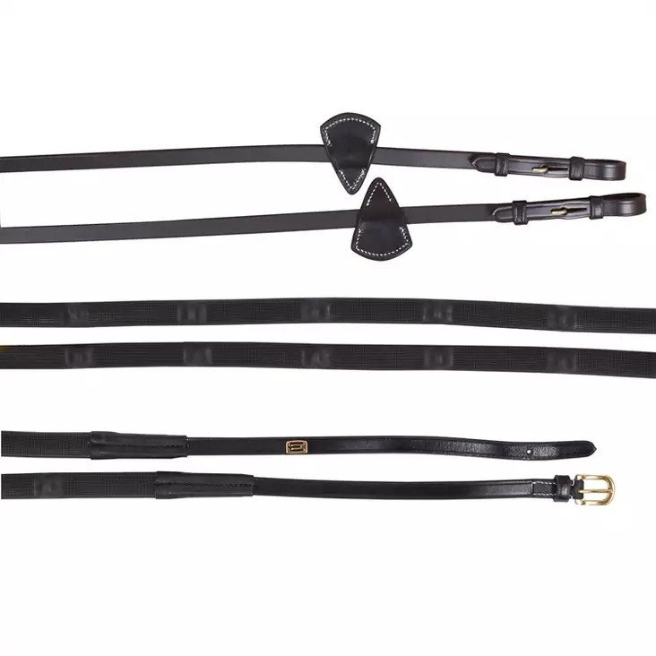 Soft Grip kumiohjat stoppareilla FULL messinkiset soljet Equiline - Ratsuhevosen ohjat ja apuohjat - 053783 - 1