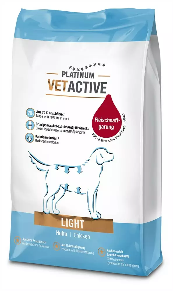 Light 1,5kg Vetactive Platinum - Koiran kuivaruoat erityisruokavaliot - 035923 - 1