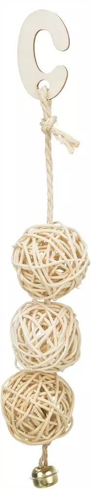 Linnunlelu kolmella rottinkipallolla 24cm Trixie - Lemmikkilintujen lelut ja puuhasteltavat - 046023 - 1