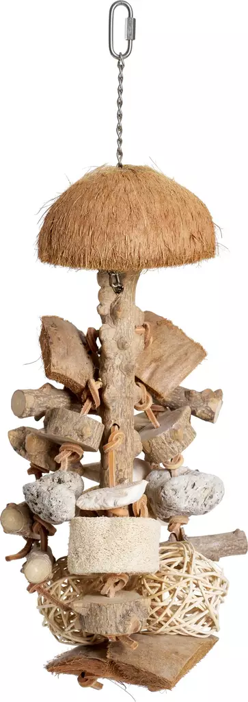 Lintulelu Coconut luonnonmateriaaleista 45x14cm Companion - Lemmikkilintujen lelut ja puuhasteltavat - 057593 - 1