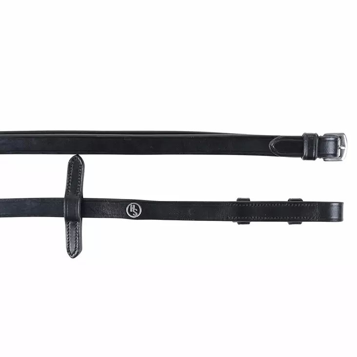 Nahkaohjat Jade mustat sileät Hansbo Sport - Ratsuhevosen ohjat ja apuohjat - 015153 - 1