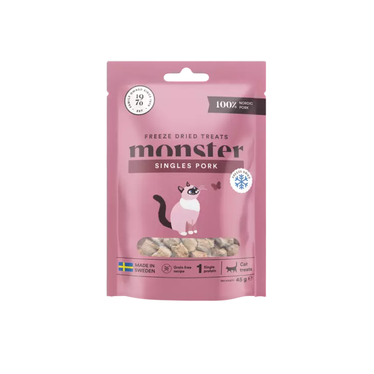 Namipala single protein Pork Freeze Dried 45g monster cat - Kissan herkut ja makupalat - 029633 - 3